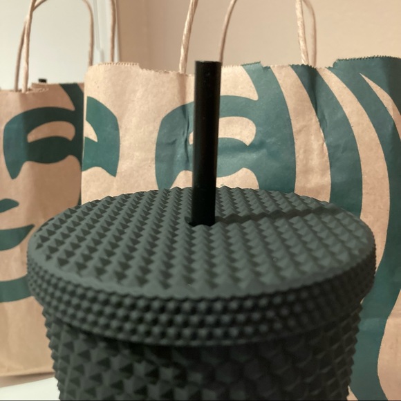 Starbucks Matte Black Studded texture Tumbler - Picture 5 of 10